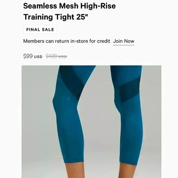 Lululemon Seamless High Rise Mesh Compression Tights Leggings Training - Picture 16 of 16